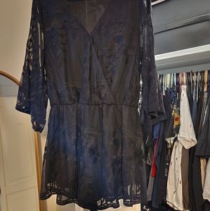 Black Lace Romper
